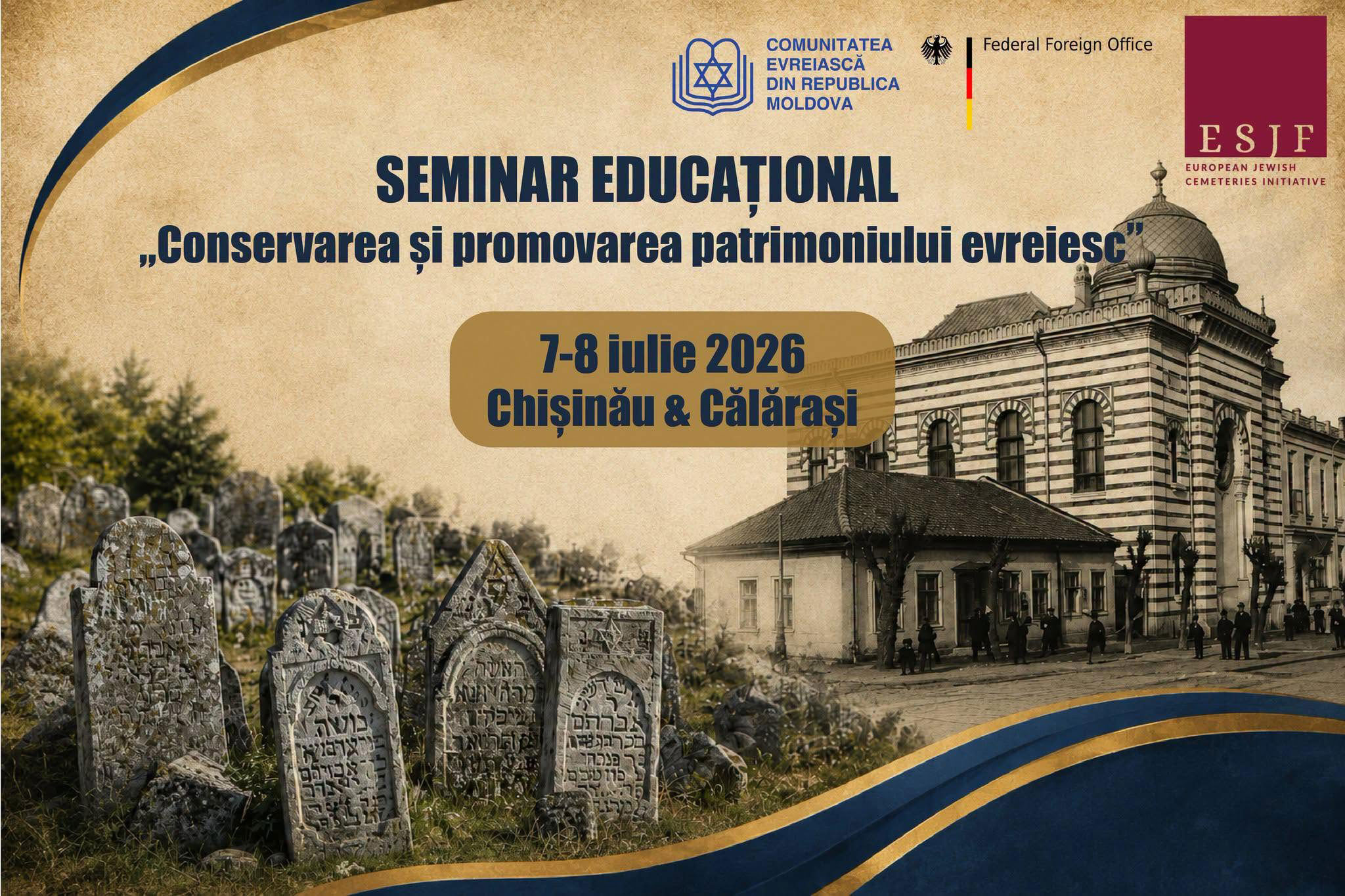 A two-day international educational seminar dedicated to the preservation, protection, and promotion of the Jewish heritage of the Republic of Moldova