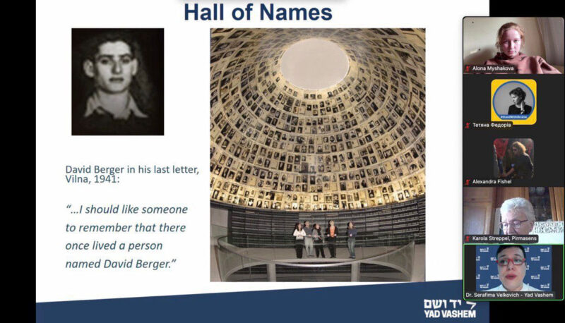 Educators from around the world took part in an online seminar on researching Holocaust victims' databases