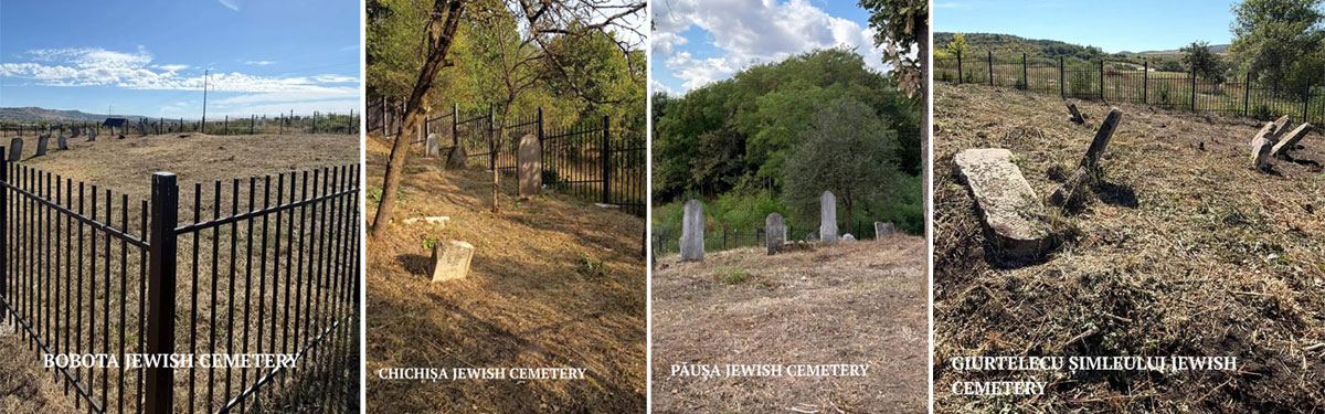 Previously fenced Jewish cemeteries in Chichișa, Bobota, Păușa, and Giurtelecu Șimleului, Romania, have been mowed and cleaned