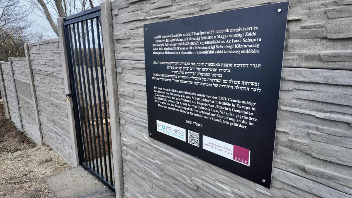 The ESJF has fenced the sixth Jewish cemetery in Hungary this year
