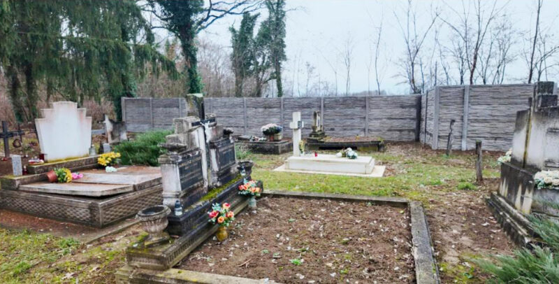 The Jewish cemetery in Császló, Hungary, is now secured with a newly installed fence