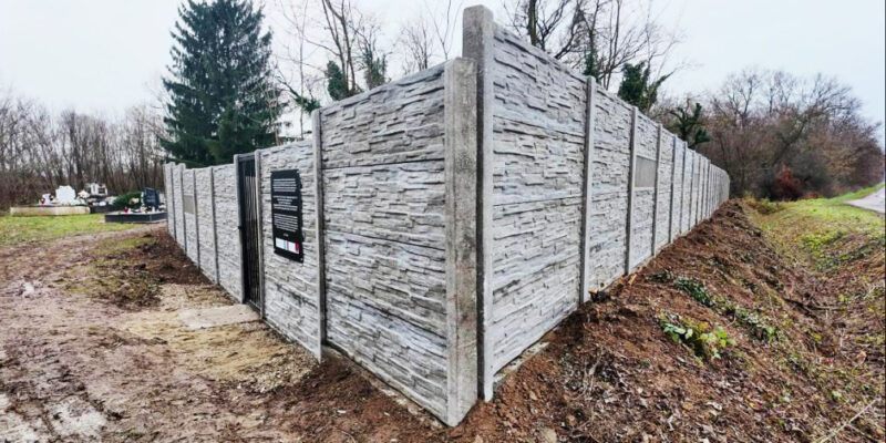 The Jewish cemetery in Császló, Hungary, is now secured with a newly installed fence